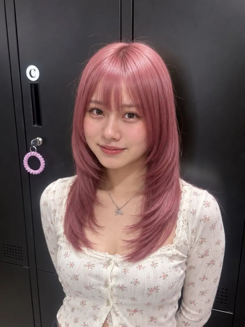 カラー 🍒ベージュ/ピンク ベージュ🍒なつきのヘアスタイル