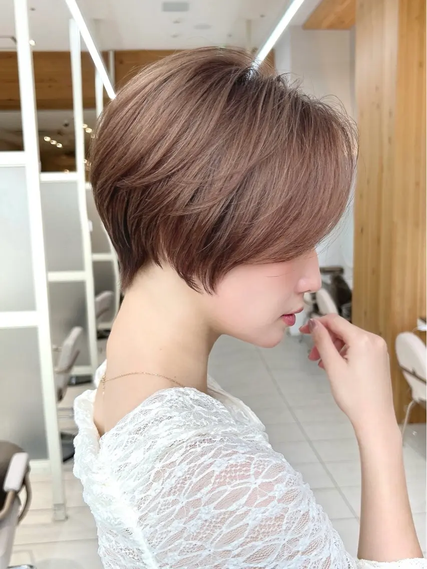 ショート カラー パーマ カット ヘアカラー トリートメント 銀座✨ショートボブ ショート/坂本亜裟海のヘアスタイル