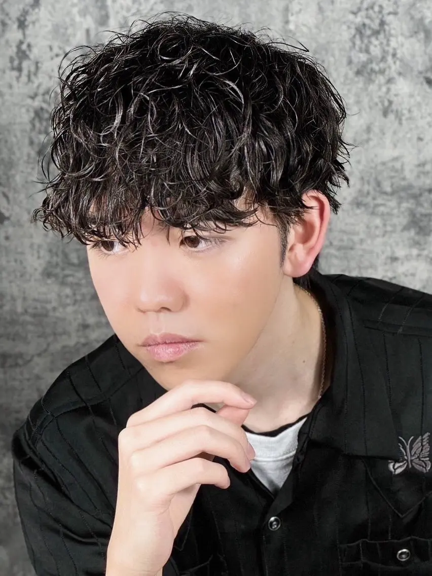 ショート パーマ メンズ 池田 有輝士のヘアスタイル