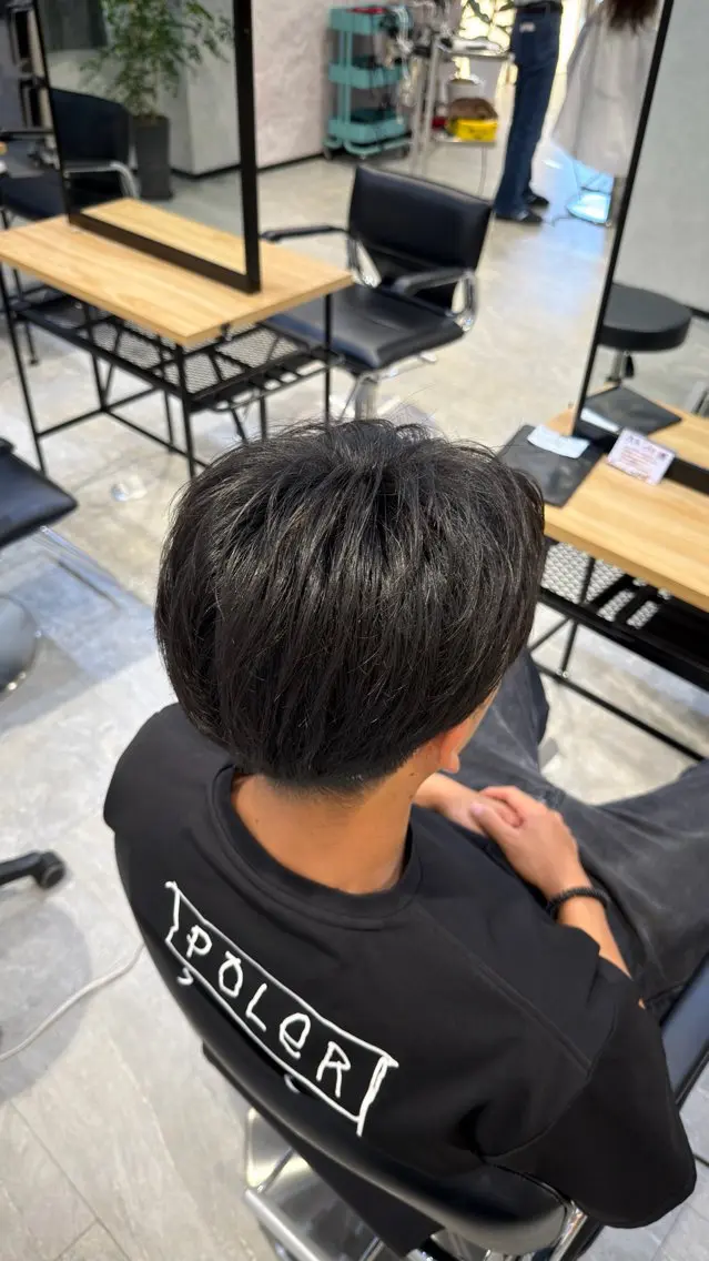 ミディアム メンズ カット 🇰🇷韓国風 艶カラー/吉田大晴のヘアスタイル