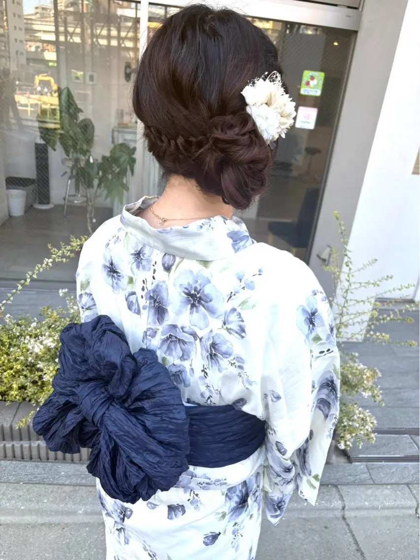 ロング ヘアアレンジ 着付け 美髪× ヘアセット✨Araiのヘアスタイル