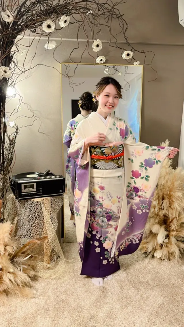 成人式当日ご予約【セット着付けメイク】の写真