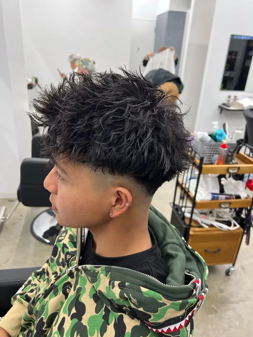 ショート パーマ メンズ カット パーマ メンズ特化美容師 井上大輔のヘアスタイル