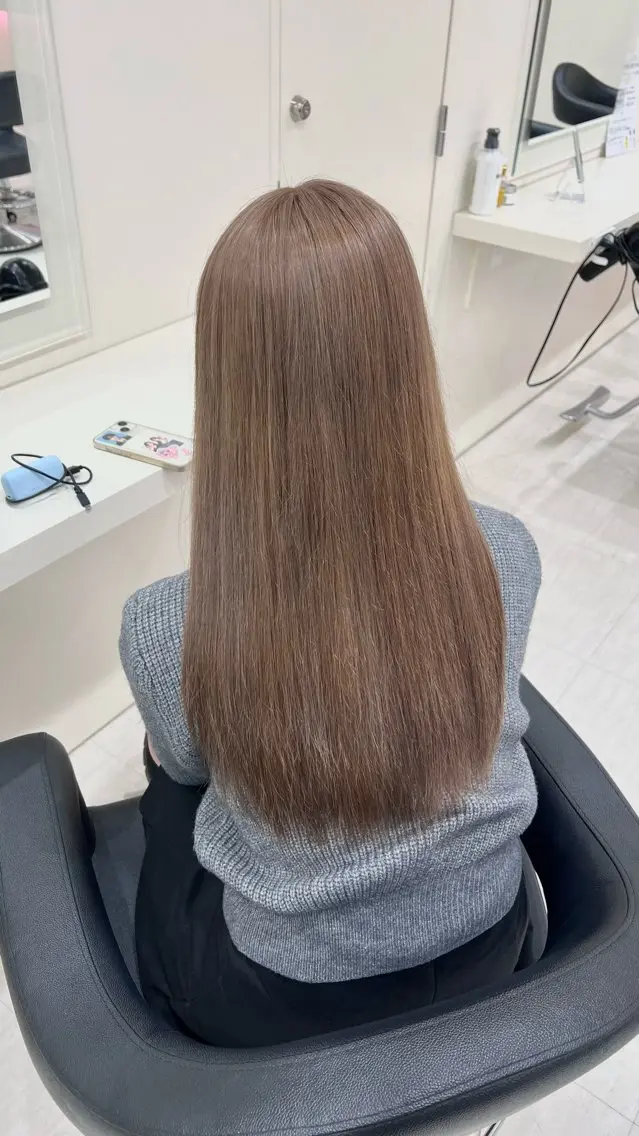 ロング カラー ヘアアレンジ ヘアカラー 韓国レイヤー&ピンク 艶髪🩶maikoのヘアスタイル