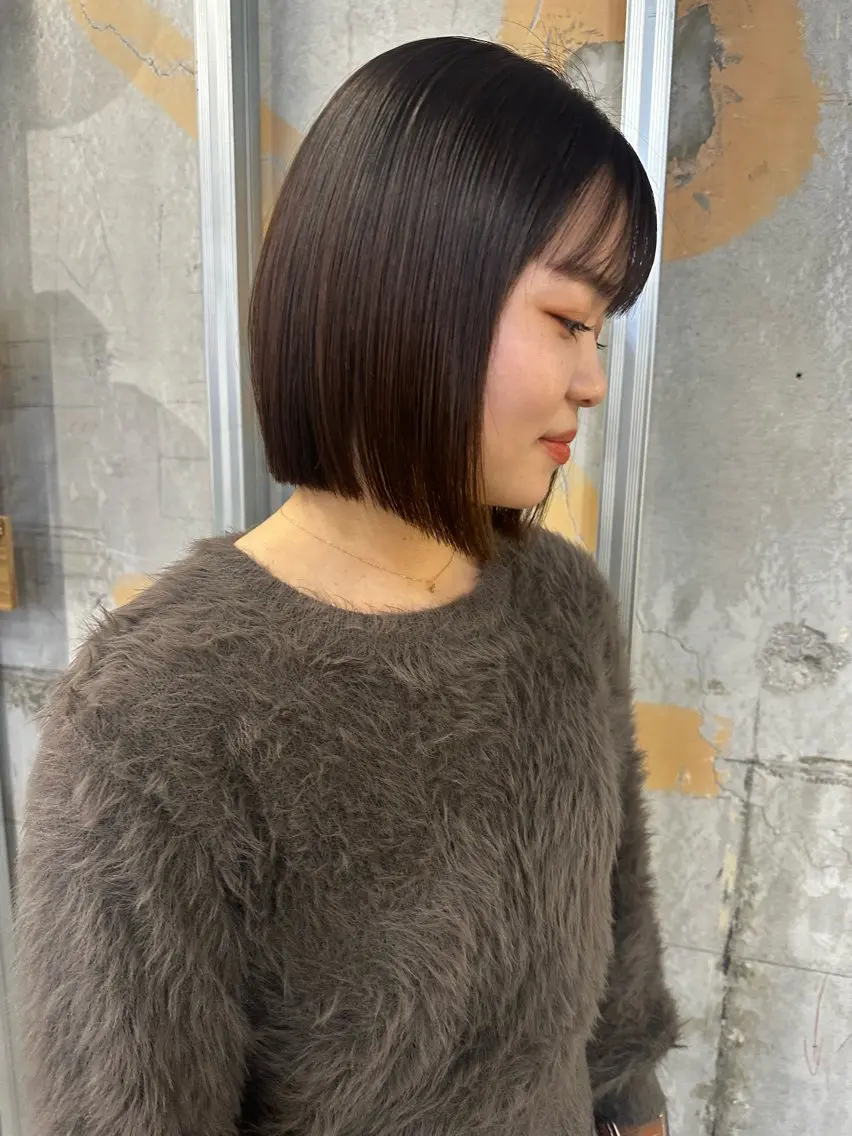 ミディアム 吉田勇人🩶レイヤー •透明感カラー•暗髪のヘアスタイル