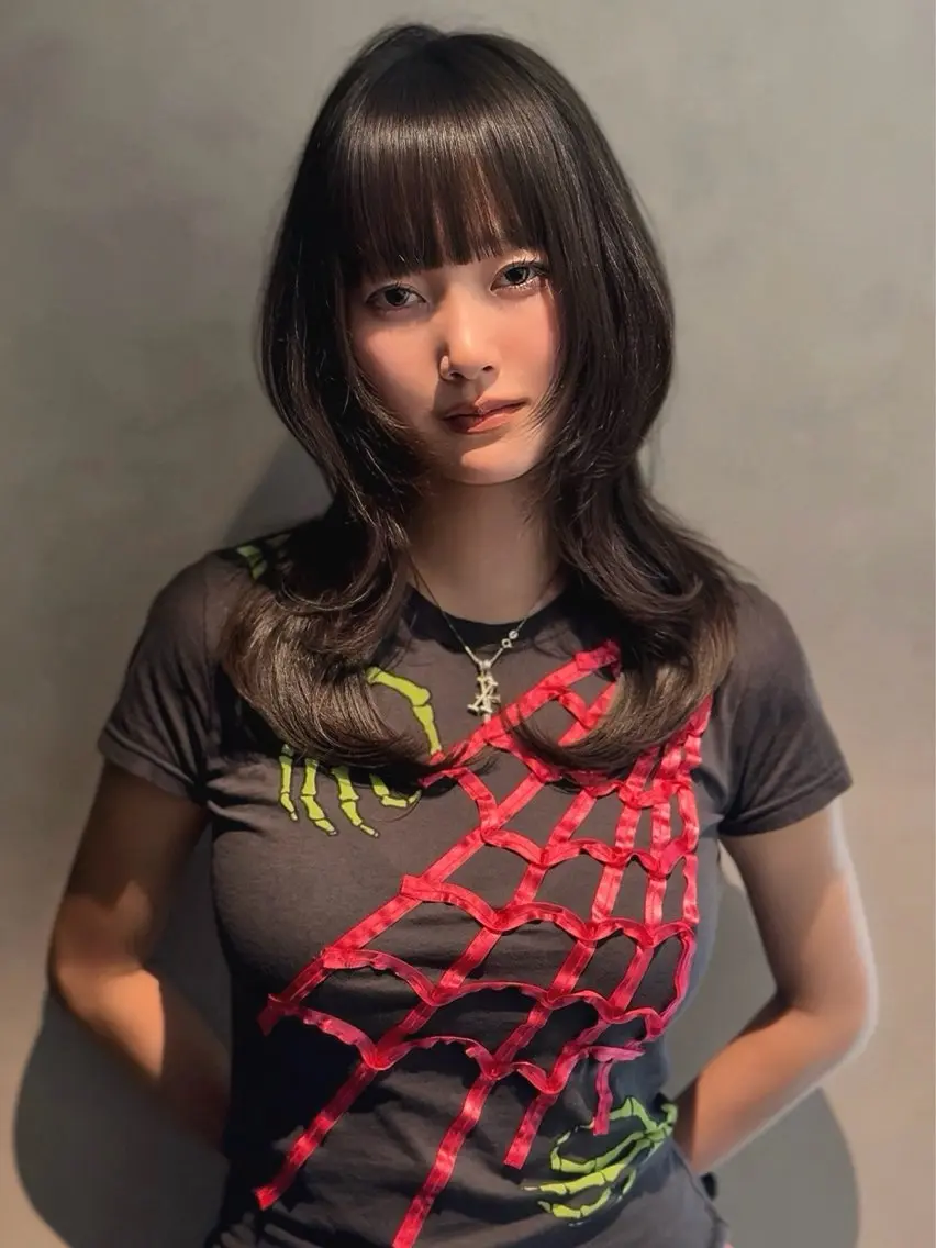 ミディアム ハッシュカット カット ヘアカラー 髪質改善 似合せカットTodaのヘアスタイル