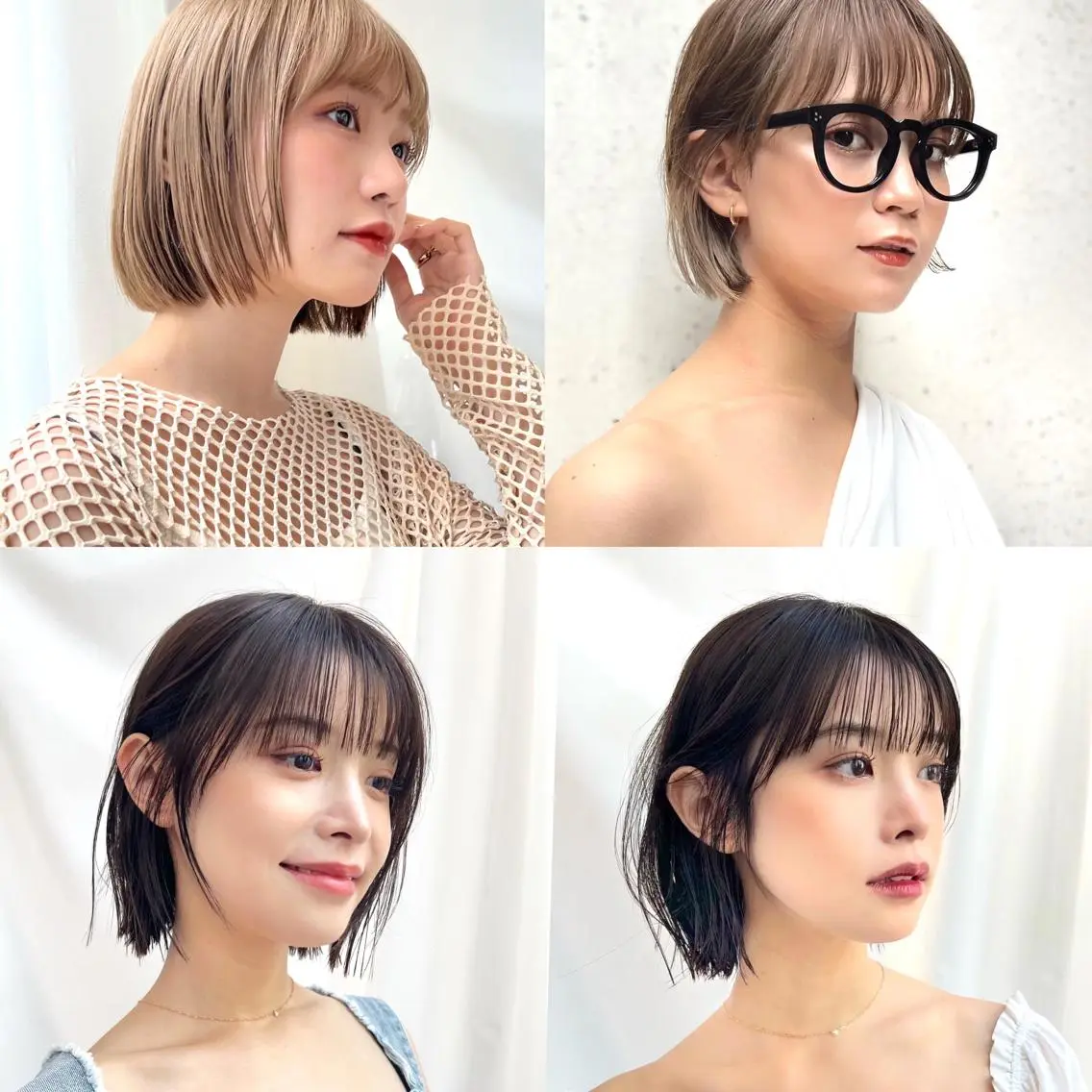 ショート カラー ブリーチ グレージュ イルミナカラー インナーカラー ボブ カット ヘアカラー トリートメント レイヤー専門家 ダブルカラー修のヘアスタイル
