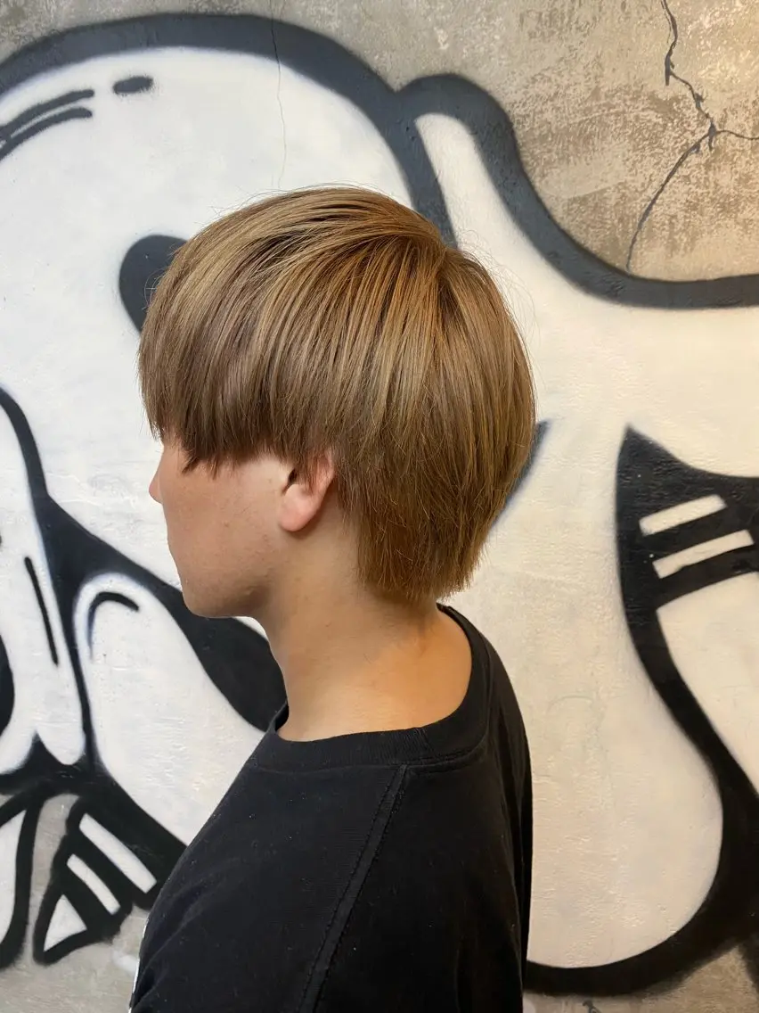 ショート カラー メンズ ベージュカラー 【モデル大募集🔥】 kearny錦糸町のヘアスタイル
