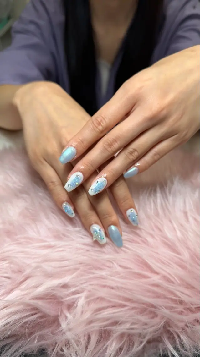 ネイル 長さ出し フレンチネイル グラデーション 韓国ネイル マグネットネイル ハンドネイル VB HEAVEN nailのネイルデザイン