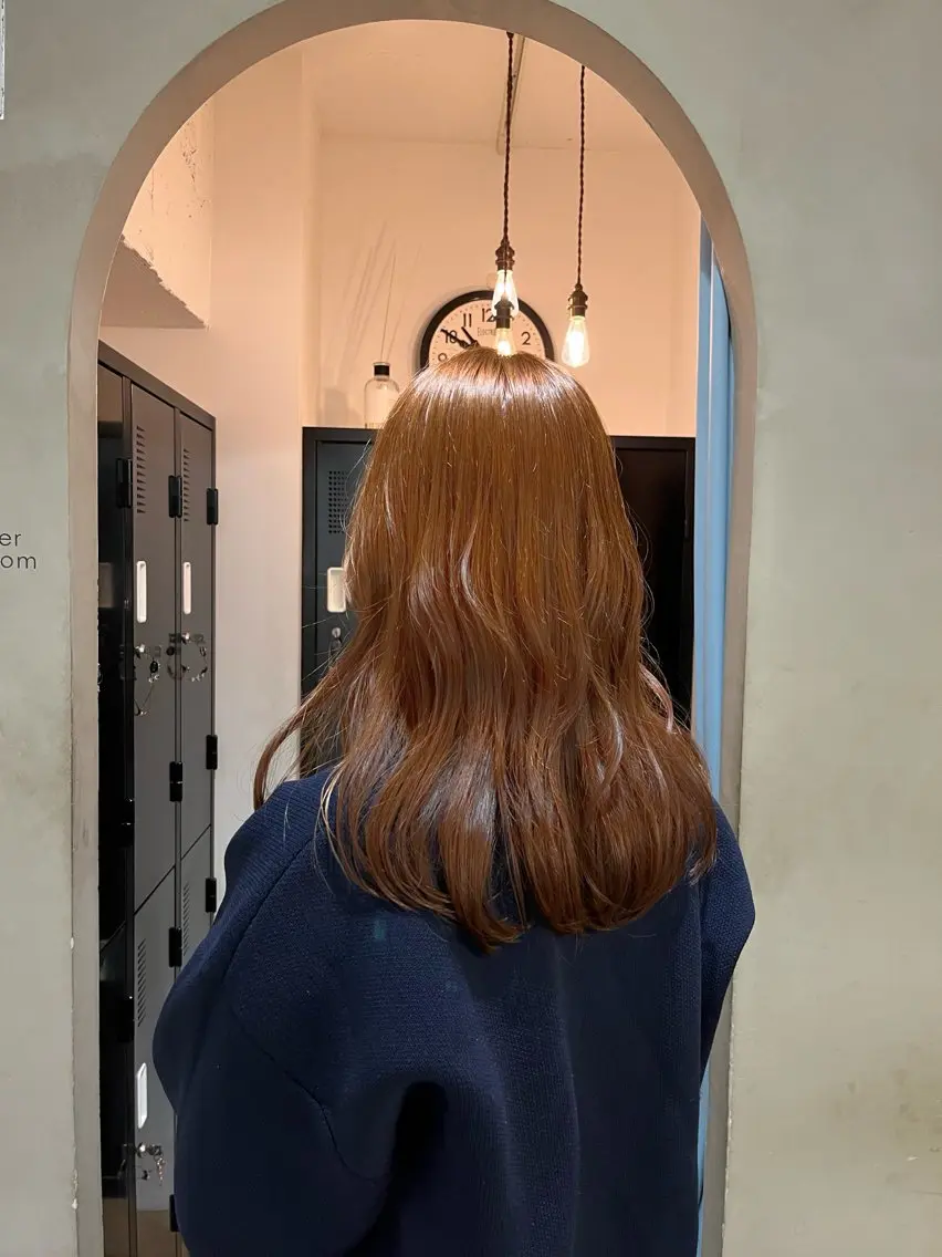 ロング カラー 透明感カラー ダブルカラー ヘアカラー トリートメント レイヤーカット🐩 透明感カラー モカのヘアスタイル