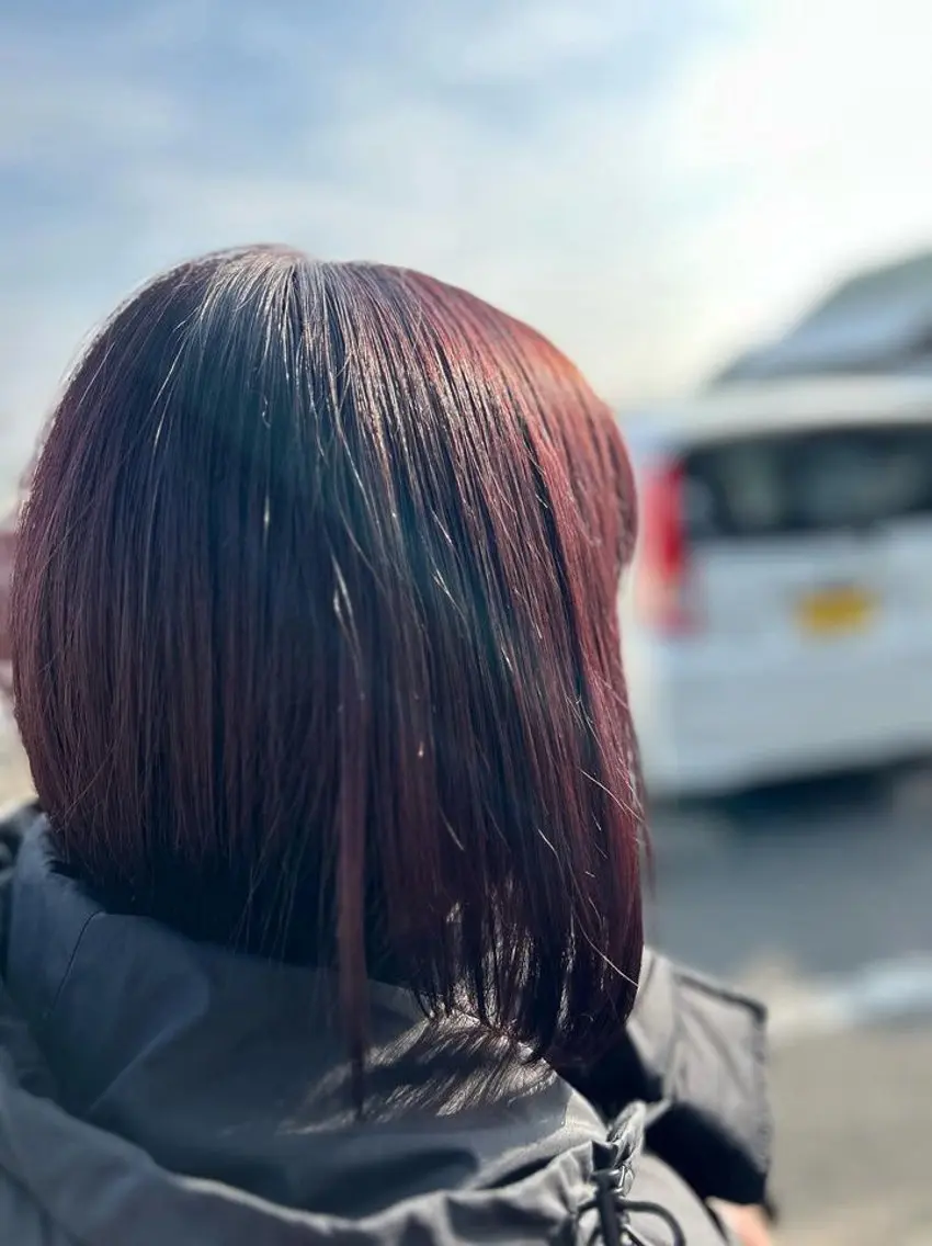 ショート カラー ブラウンカラー ピンクカラー ピンクブラウン ボブ モウリ マヒロのヘアスタイル