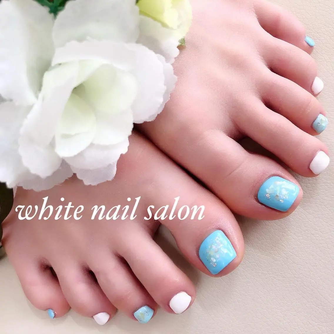 ネイル アートネイル フレンチネイル ジェルネイル ハードジェル 持ち込み フットネイル white nail salonのネイルデザイン