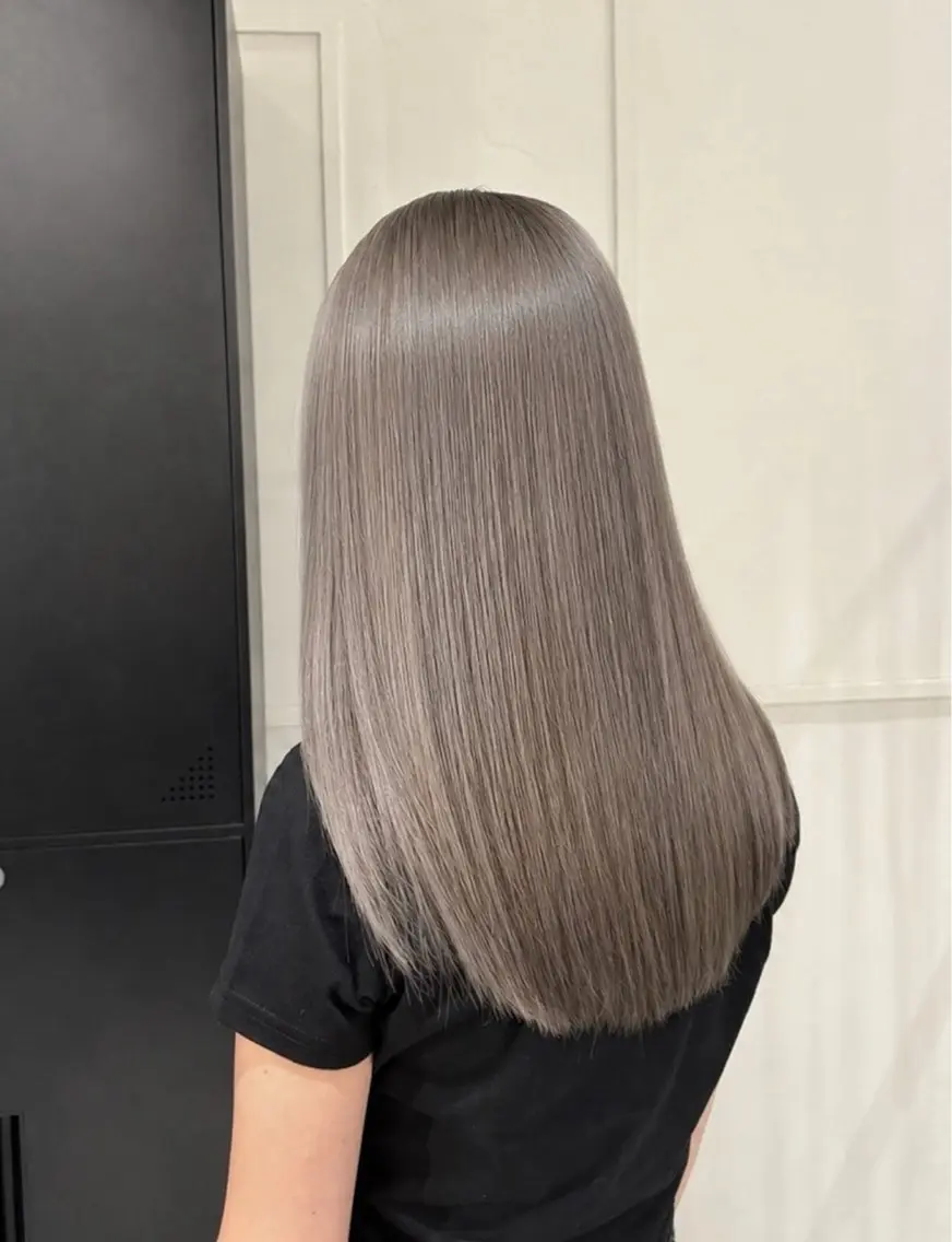ロング カラー カット ヘアカラー 大阪 天王寺 attraitななかのヘアスタイル