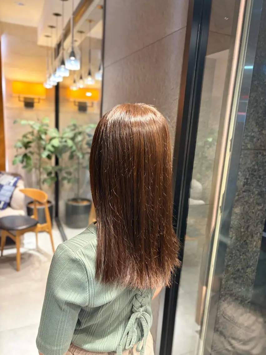 セミロング レイヤーカット カット 🍎 韓国風 🎀aira🐱のヘアスタイル