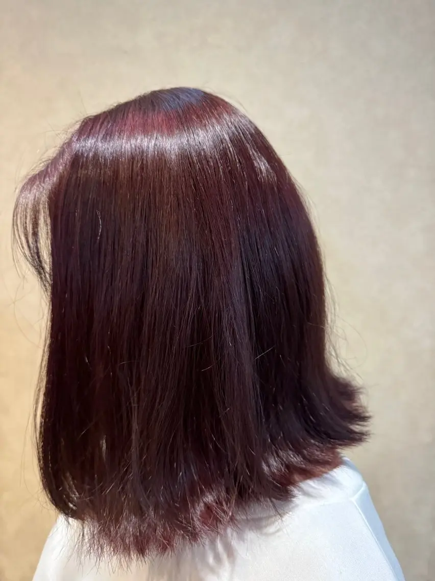 セミロング ピンクブラウン 吉永 衣織のヘアスタイル