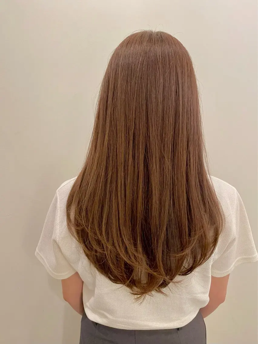 セミロング カラー ベージュカラー ブラウンカラー ブラウンベージュ ダブルカラー レイヤーカット ニュアンスカラー🫧 加納のヘアスタイル