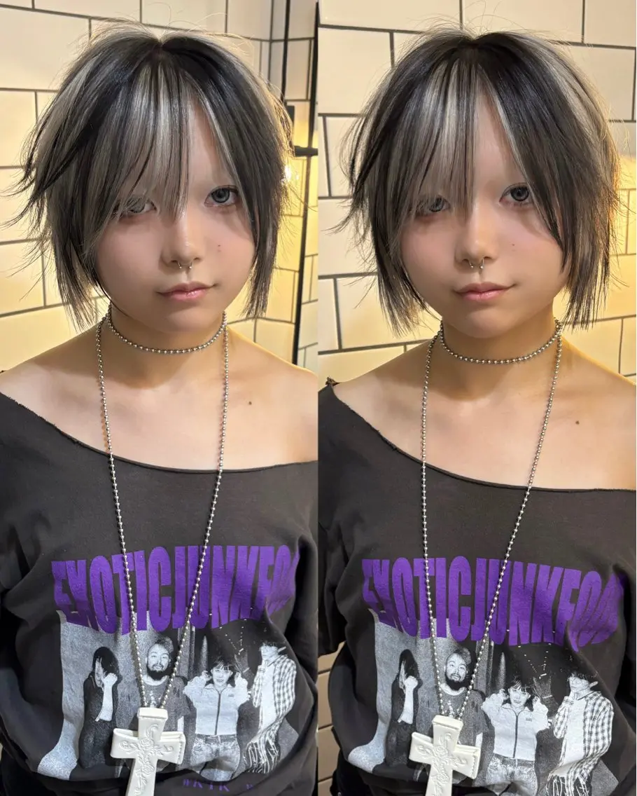 ショート カラー カット ヘアカラー koki /渋谷 /デザインカラーのヘアスタイル