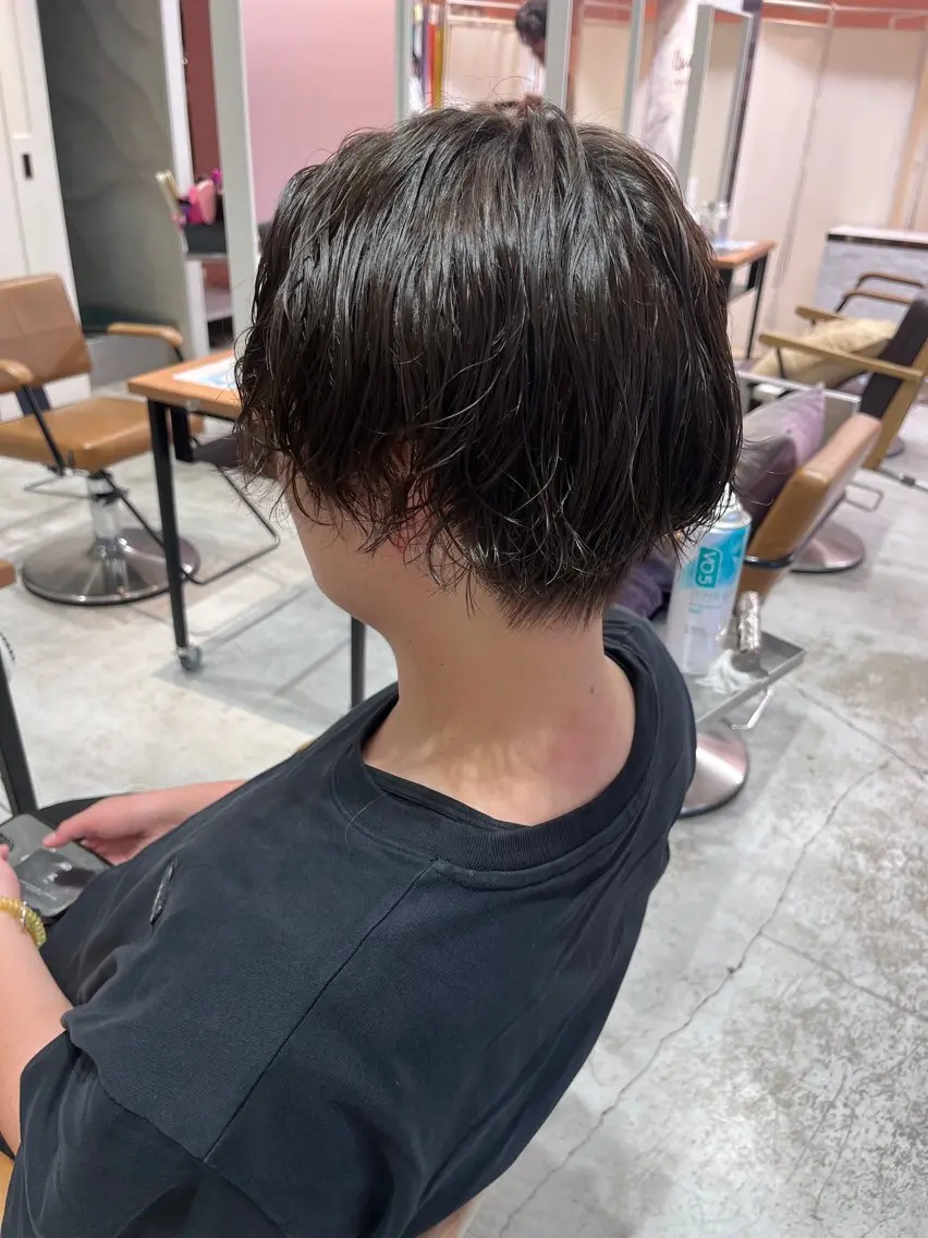 パーマ メンズ カット パーマ 大阪韓国メンズ特化 LUNAのヘアスタイル