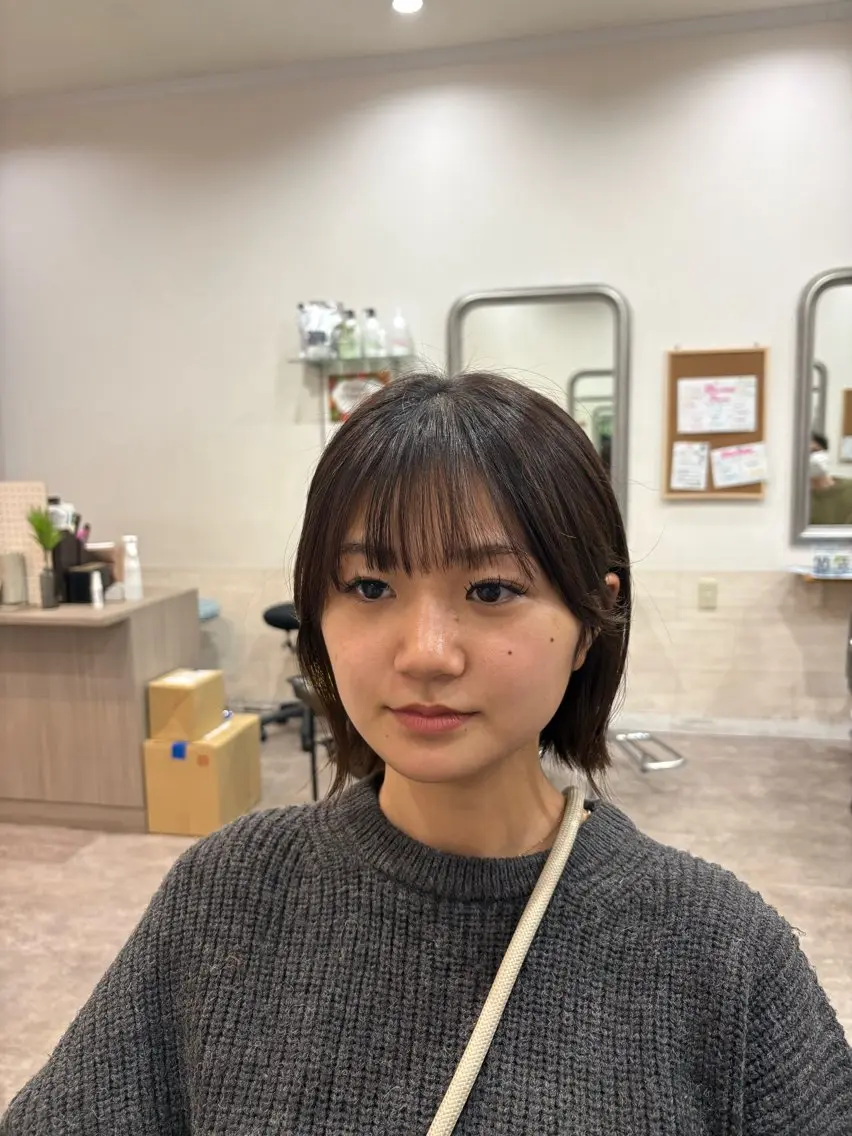 ミディアム カラー アッシュ 髪質改善 トリートメント カット ヘアカラー トリートメント 艶髪🥣透明感カラー 🫧前田奈津実のヘアスタイル