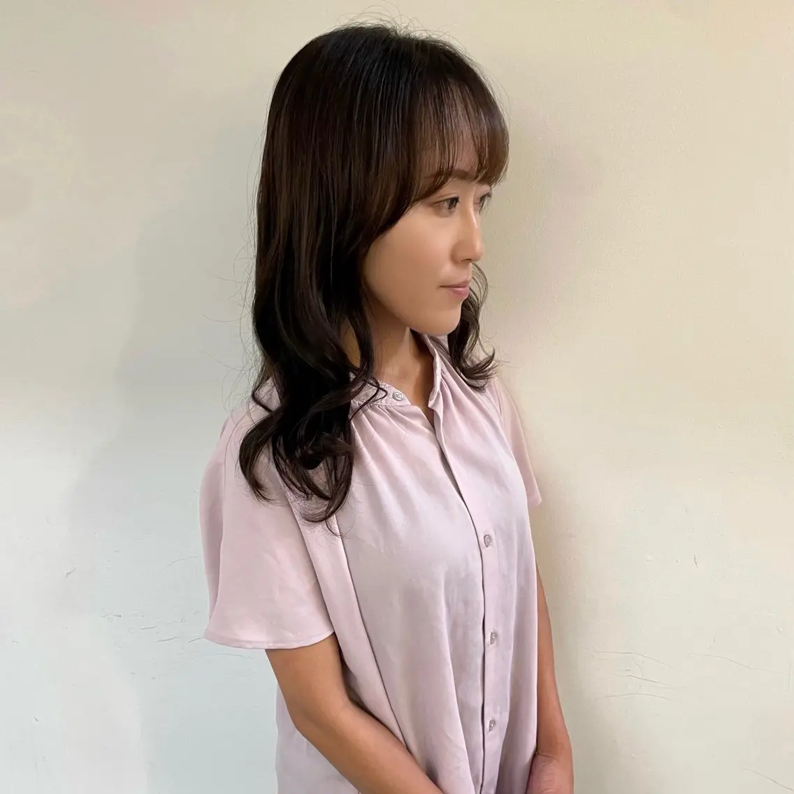 ロング ルプラボウ　森 伸衣のヘアスタイル