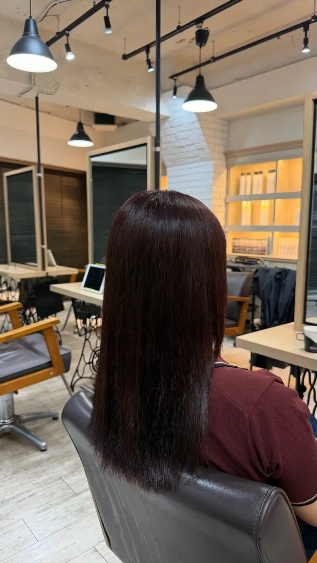 ロング カラー レッドカラー Harue ·͜·のヘアスタイル