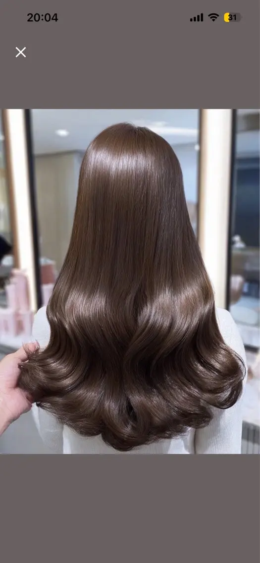 ロング パーマ 縮毛矯正 トリートメント 韓国×艶ハイトーンが かわいい✨️リオ🍒のヘアスタイル