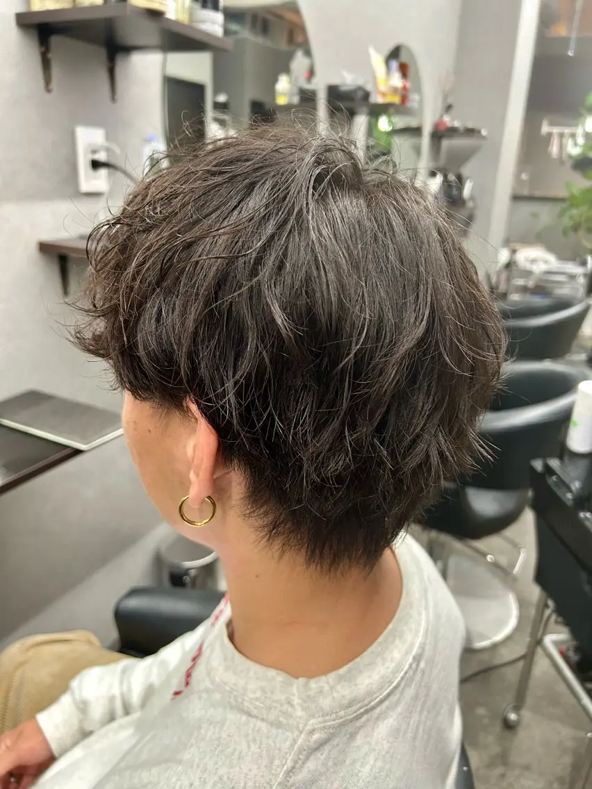 ミディアム パーマ メンズ カット パーマ ♦️お任せ美容師♦️ ★ヤマフジ★のヘアスタイル