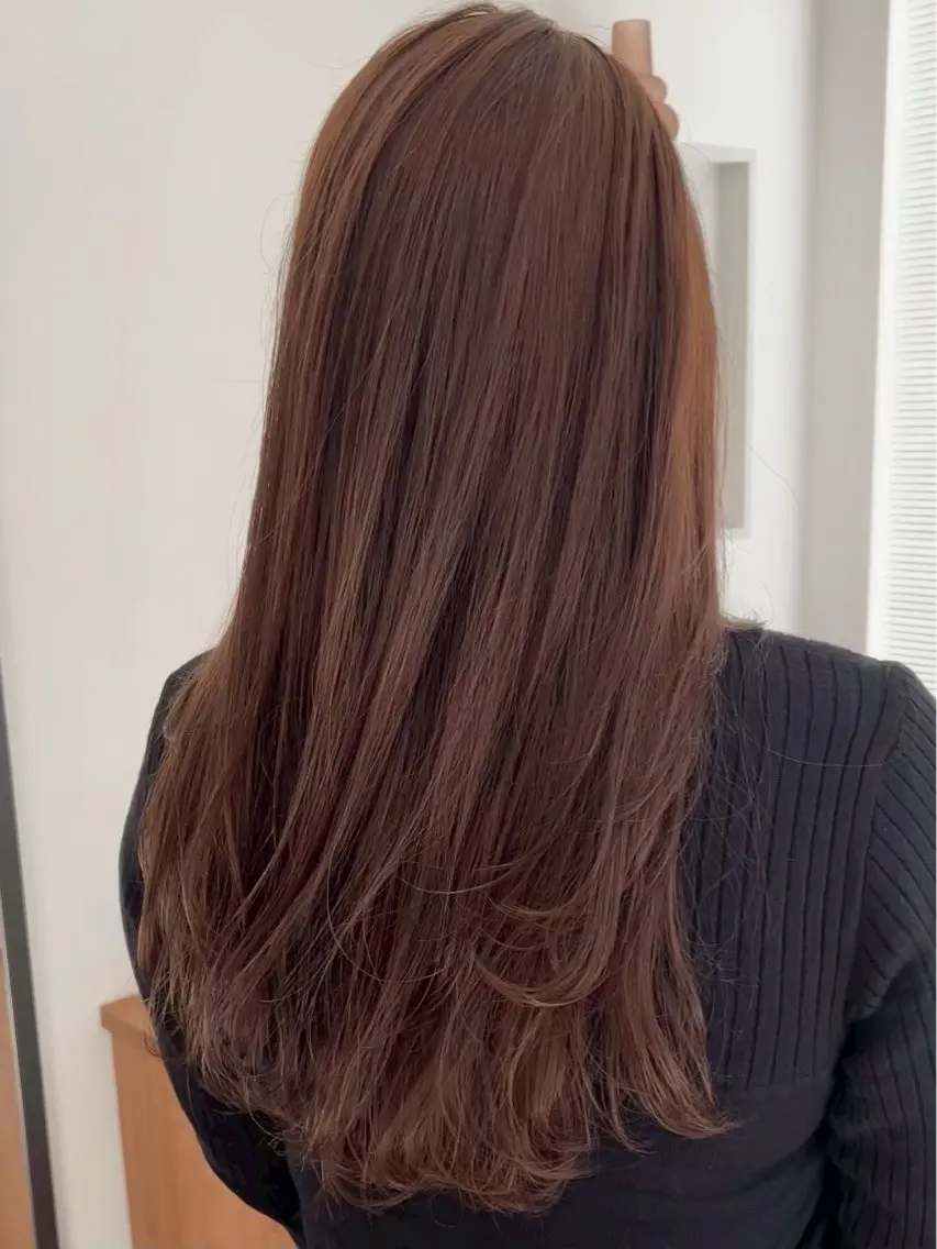 ロング カラー 杉村 南海のヘアスタイル