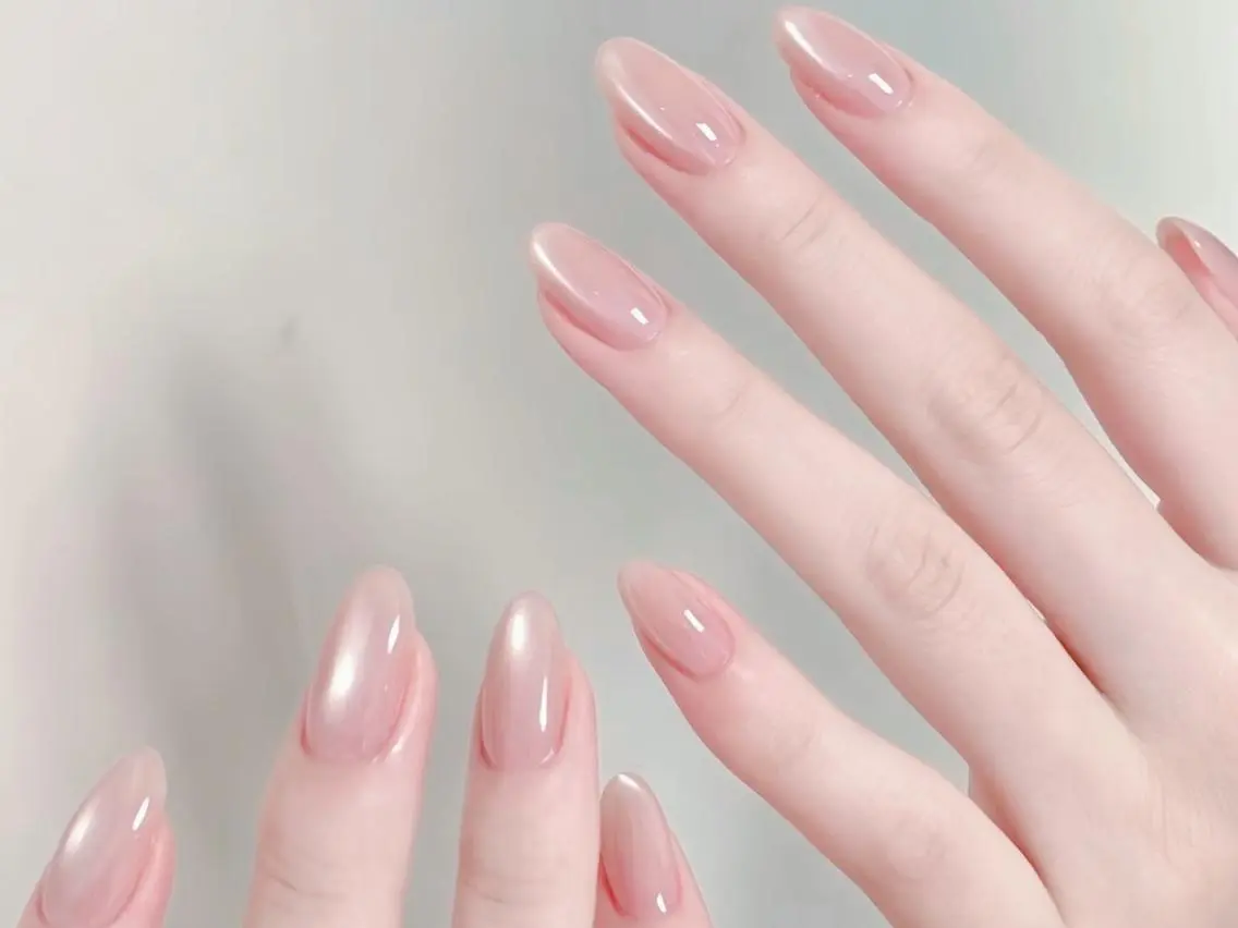 ネイル メンズ メンズ韓国風 オーロラネイル チークネイル 長さ出し フレンチネイル ハンドネイル ハンドケア NEW NAIL💞 Ka Kaのネイルデザイン