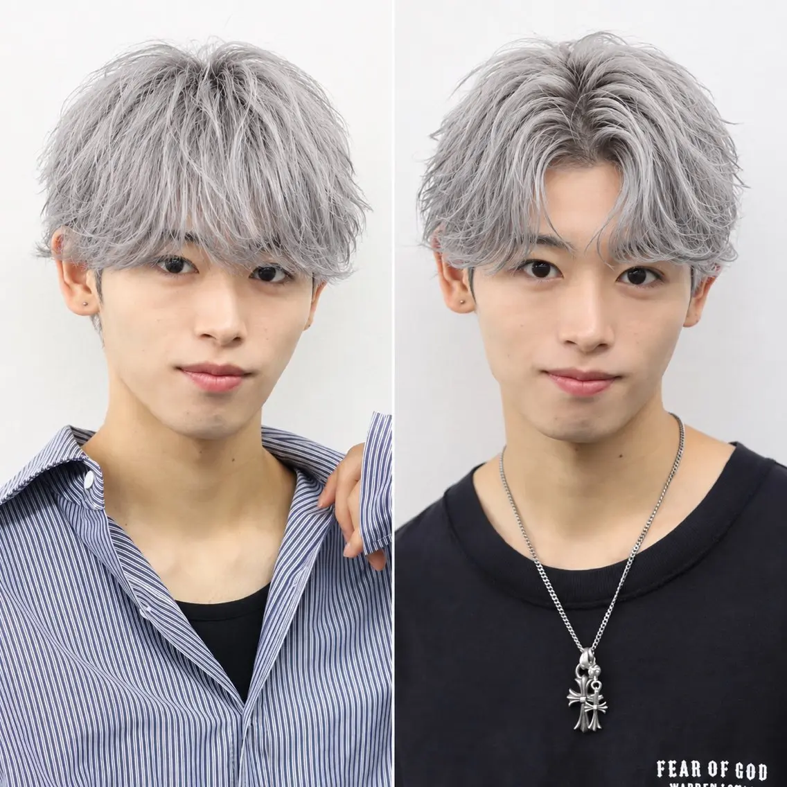 ミディアム カラー パーマ メンズ カット ヘアカラー トリートメント メンズブリーチ🔥 KYOHEIのヘアスタイル