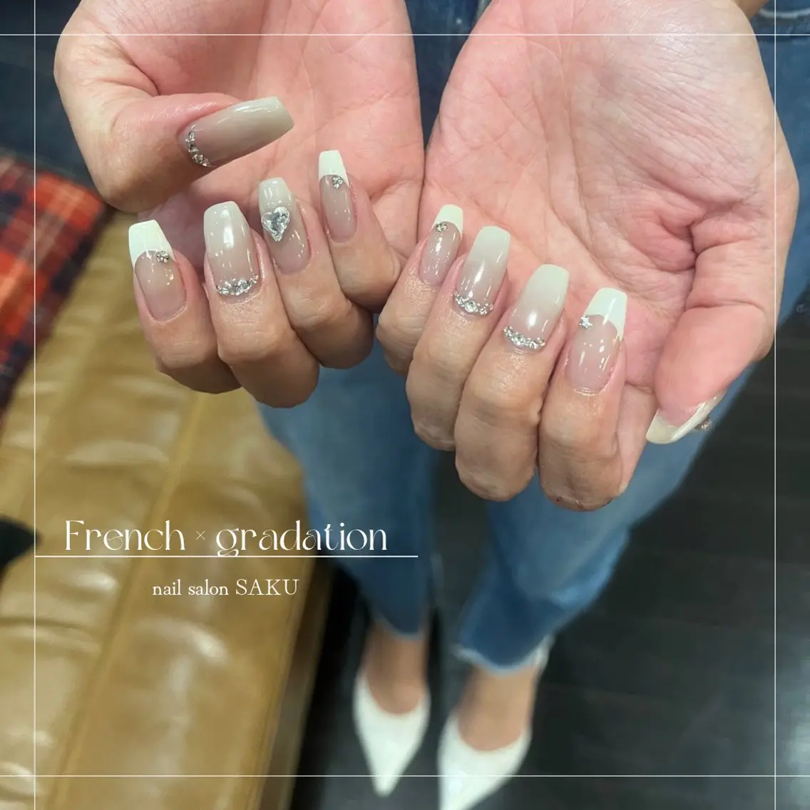 ネイル ニュアンスネイル シンプルネイル SAKU nail 作島茜のネイルデザイン