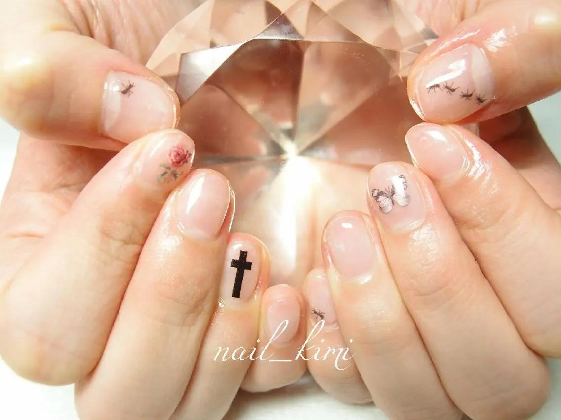 ネイル クリアネイル ETHOSENSE. kimikaのネイルデザイン
