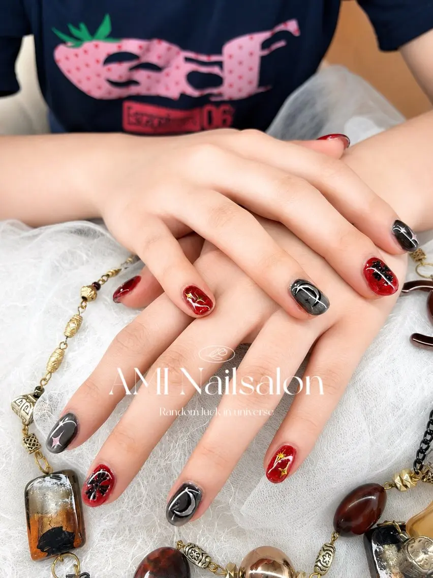 ショート ハンドネイル AMI Nailsalonのネイルデザイン