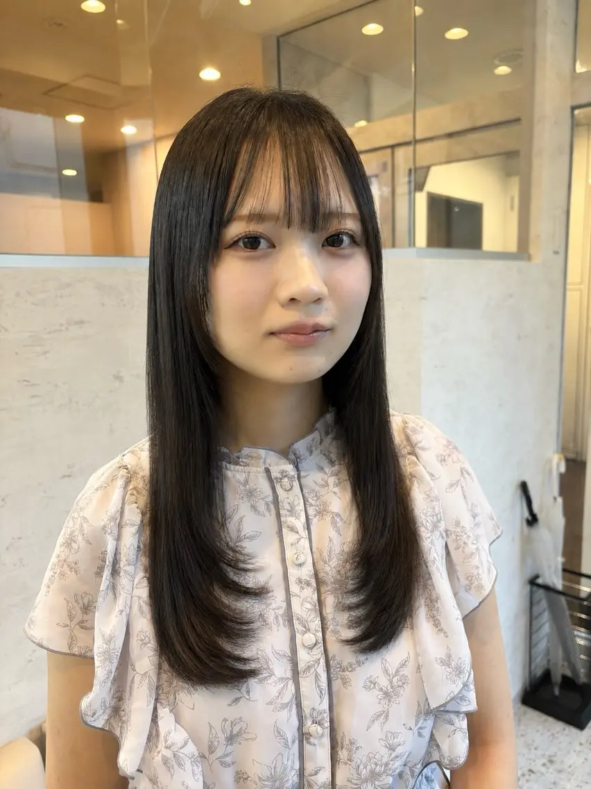ロング カラー カット トリートメント himari/縮毛 矯正/レイヤー/熊谷のヘアスタイル