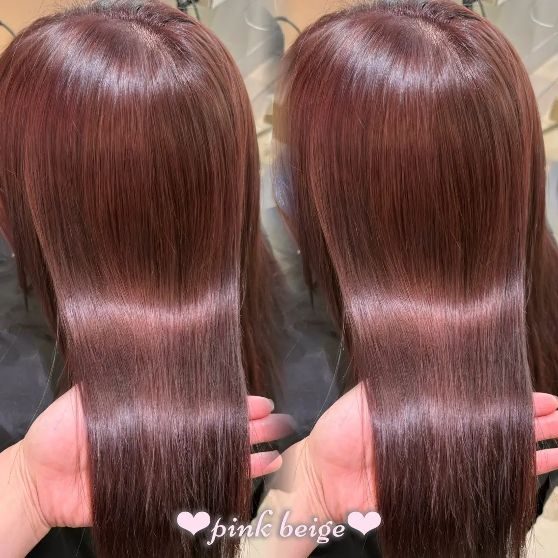 ロング カラー ベージュカラー ブリーチ ピンクカラー ピンクベージュ ヘアカラー トリートメント 新宿/艶カラー 🎀韓国ヘアKANAのヘアスタイル