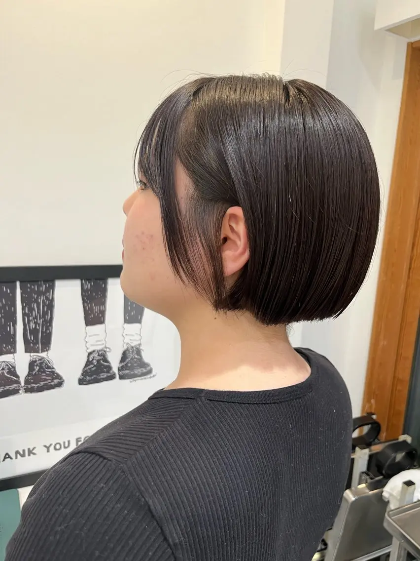 ショート ボブ カット 無料カットモデル‪✨ ✂️Nanami🌷のヘアスタイル
