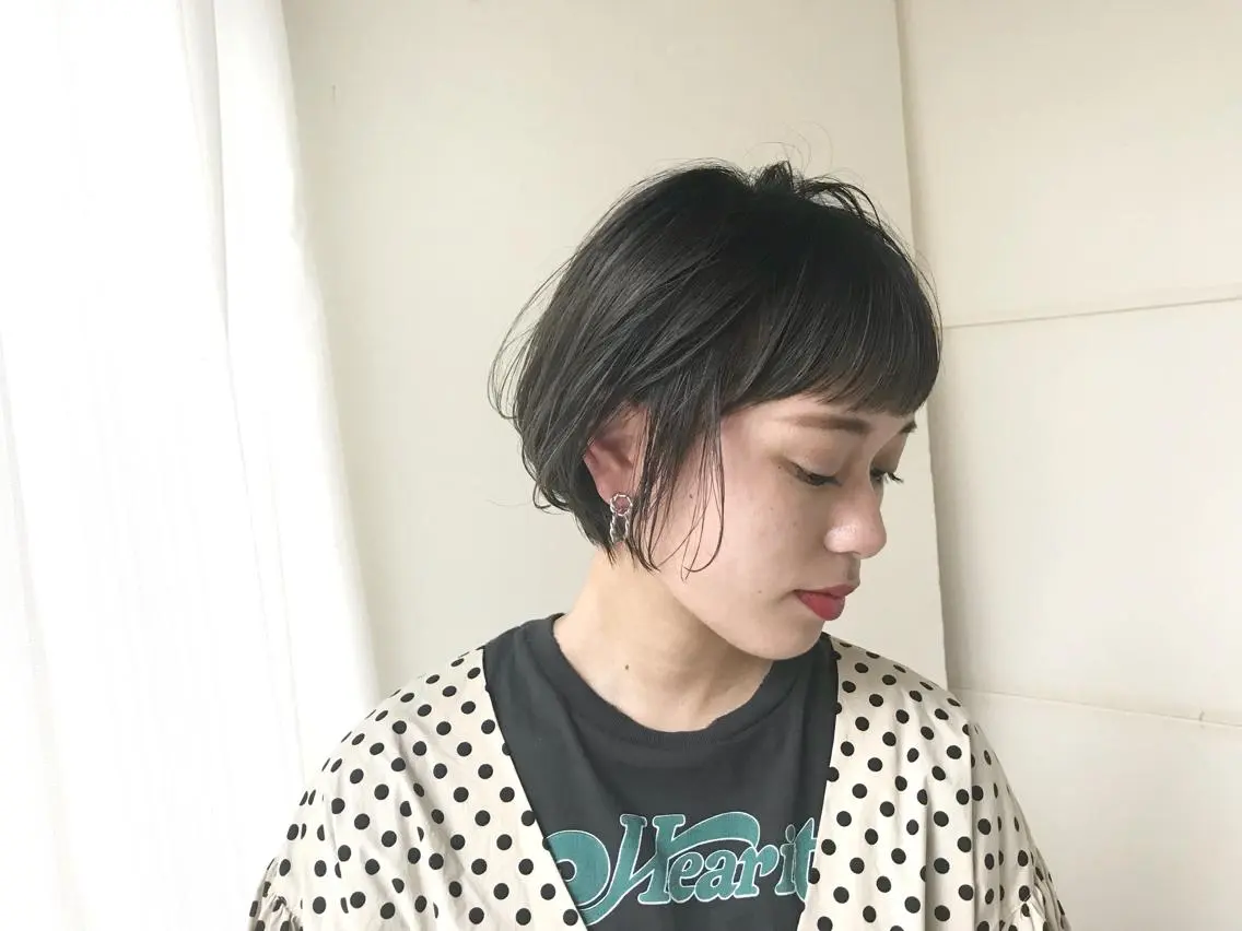 ショート カラー ショートボブ アッシュ ダークアッシュ ボブ ショートヘア 濱田 大輔の眉毛・アイブロウイメージ