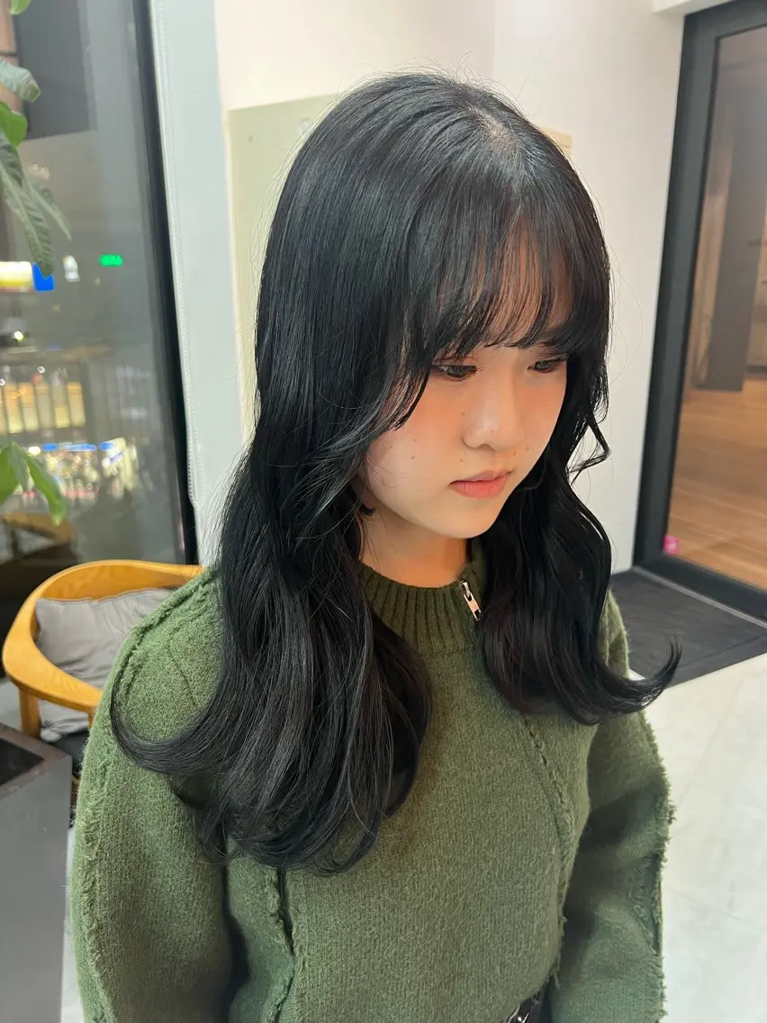 セミロング カット ヘアカラー トリートメント 🌿大内雅斗 🌿韓国ヘアのヘアスタイル