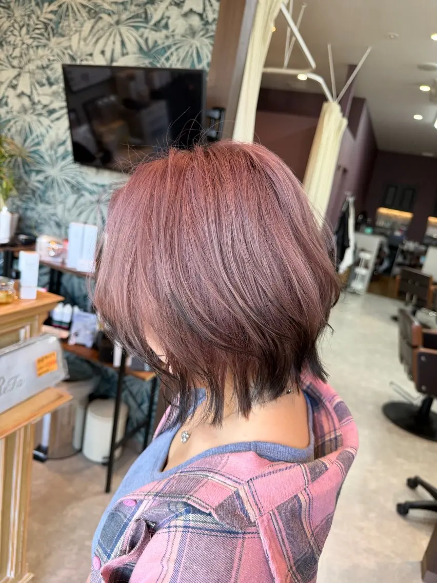 ミディアム カラー カット ヘアカラー トリートメント 吉田 剛のヘアスタイル
