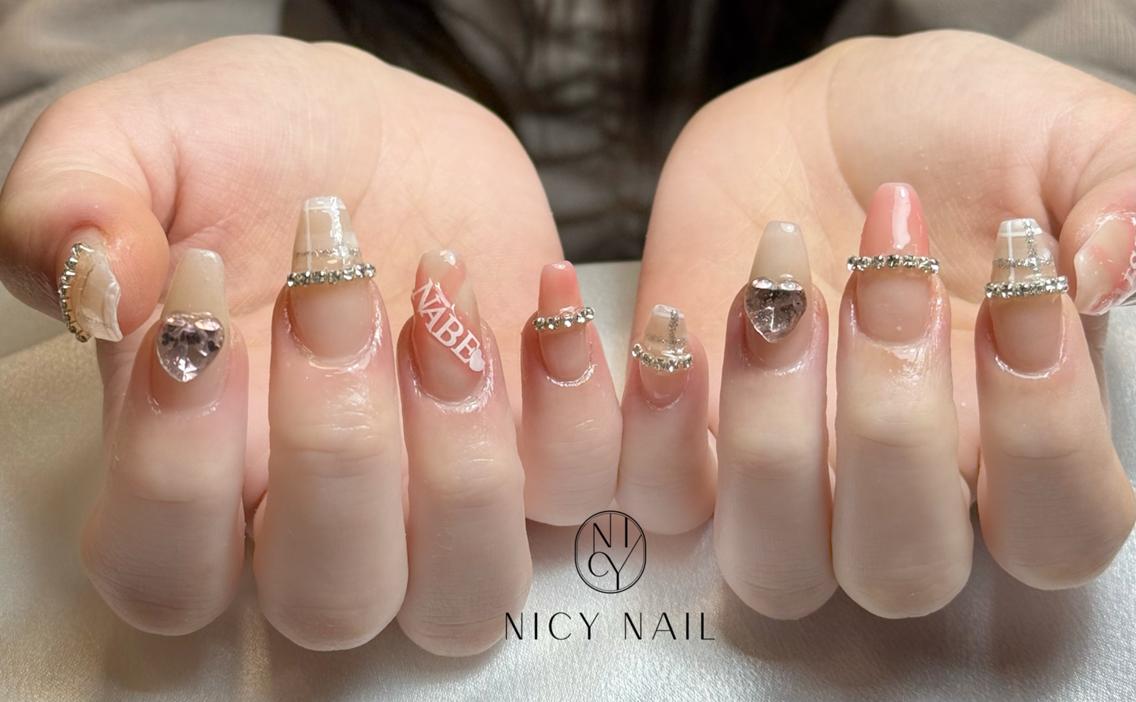 ネイル アートネイル オーロラネイル ブルー チークネイル フットネイル ハンドネイル Rika_ Nicy Nailのネイルデザイン