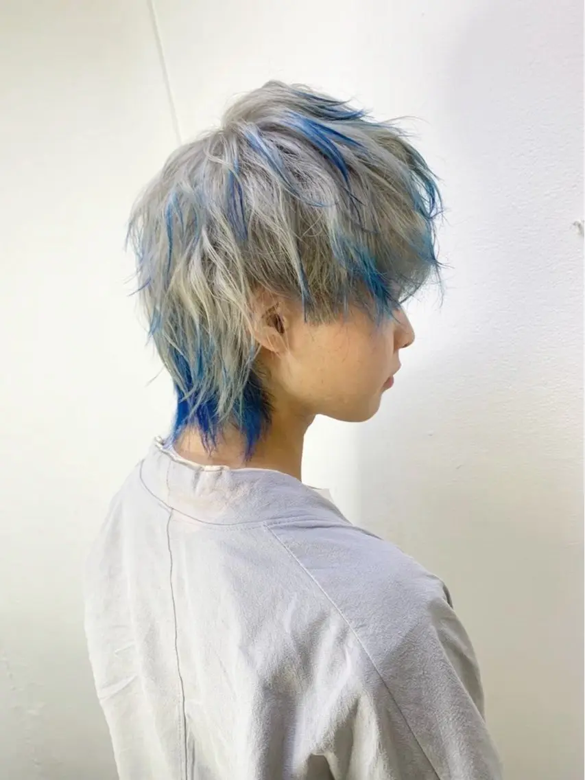 【🌈個性派カラー🌈】カット+ケアブリーチ＋デザインカラーメンズおすすめ！の写真