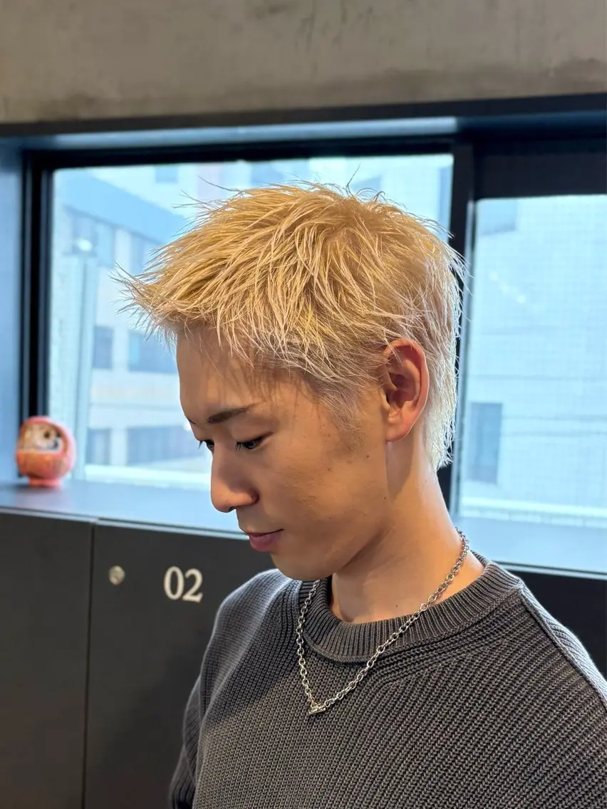 ショート カラー メンズ カット ヘアカラー スナップフォト確認 お願いします!竹内のヘアスタイル