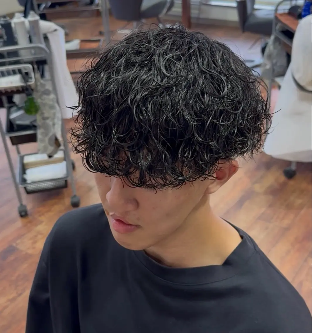 ショート パーマ プードルパーマ 野洲/美容室/美容師 平田蒼太ヒラタソウタのヘアスタイル