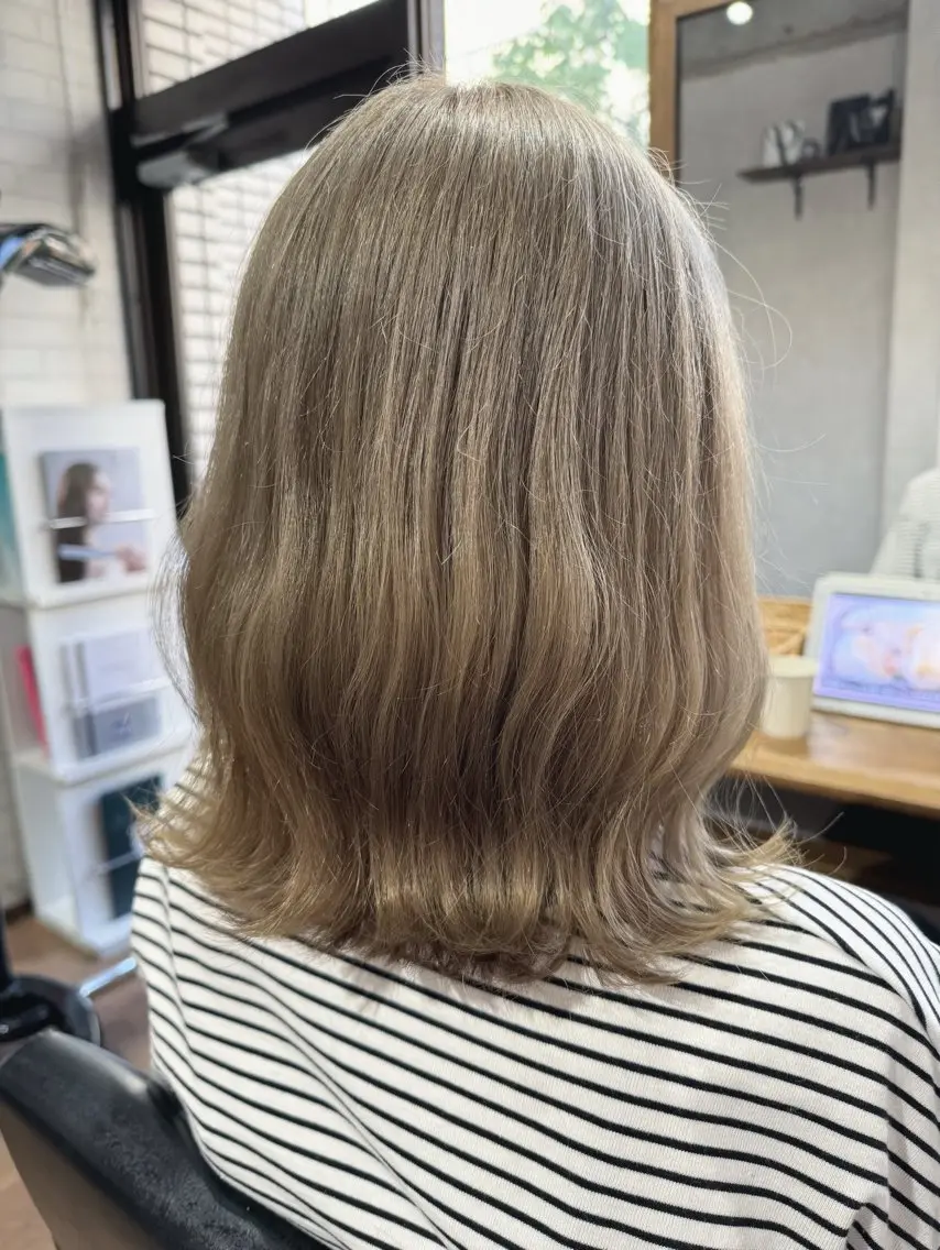 ミディアム カラー カット ヘアカラー ✨ハイトーン カラー福岡拓也✨のヘアスタイル