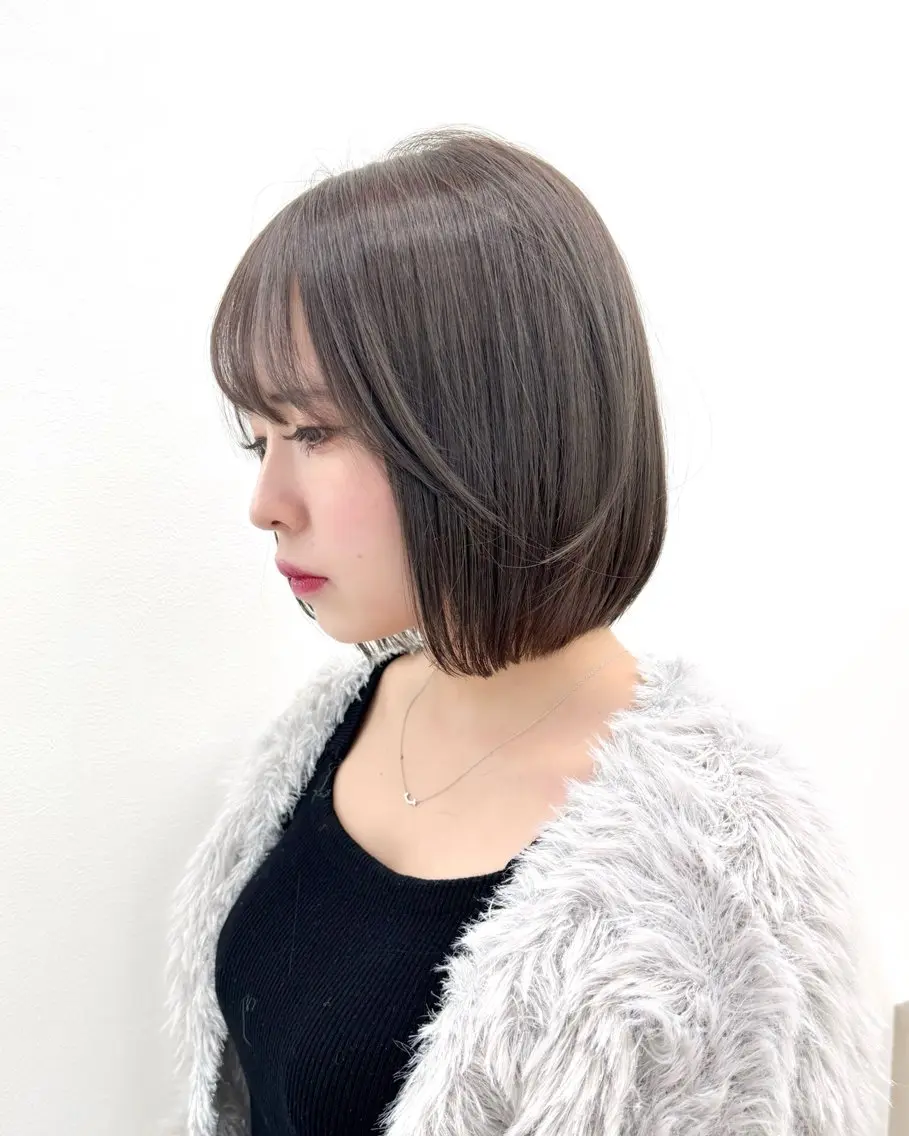 ショート カラー ヘアアレンジ 縮毛矯正🤍 盛れるボブ/ひかりのヘアスタイル