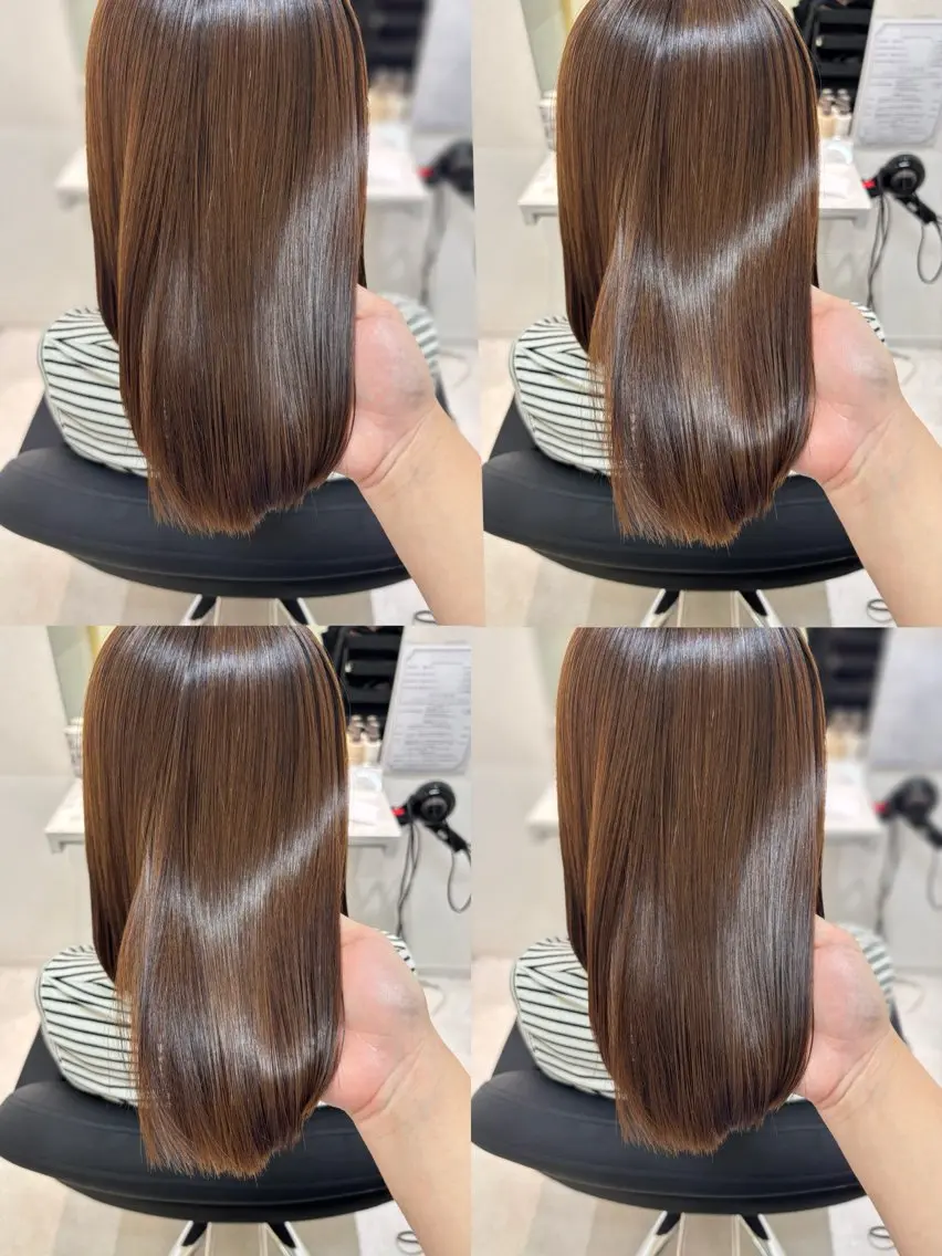 ミディアム 艶カラー/縮毛矯正 asukaのヘアスタイル