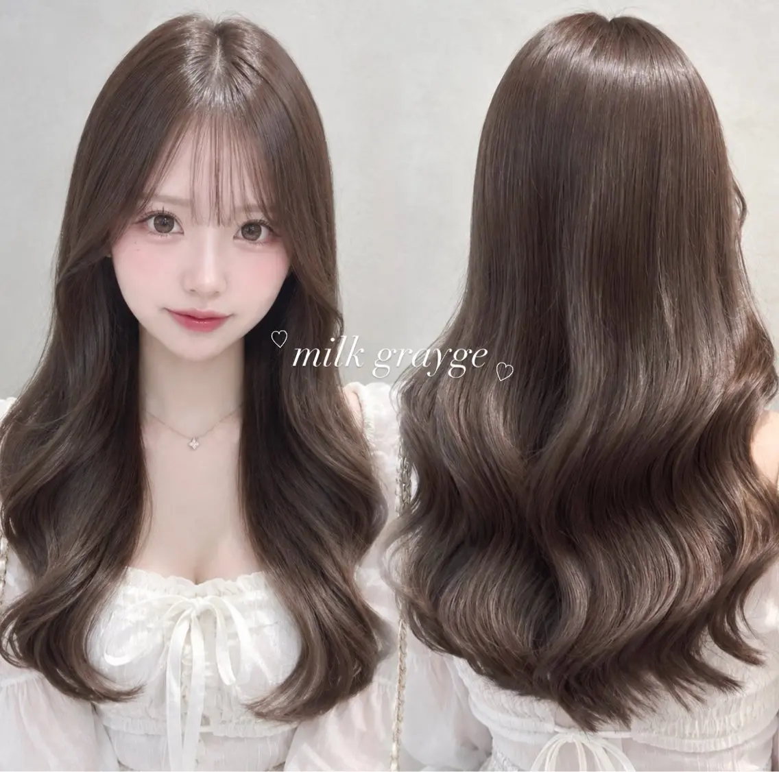 ロング カラー ブリーチ 透明感カラー ダブルカラー グレージュ ブリーチなしカラー ヘアカラー girly上品ヘア 🎀／ベージュikuのヘアスタイル