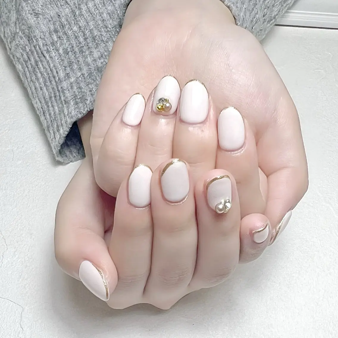ネイル アートネイル ラメ(グリッター) オフィスネイル ワンカラーネイル rouse nail RISATOのネイルデザイン