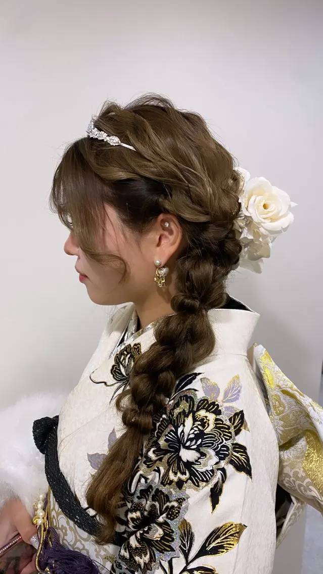ヘアアレンジ 卒業式のヘアスタイル 着付け ヘアセットサロン ココのヘアスタイル