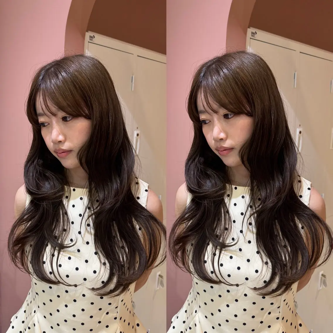 ロング カット ヘアカラー トリートメント 山本 望華のヘアスタイル